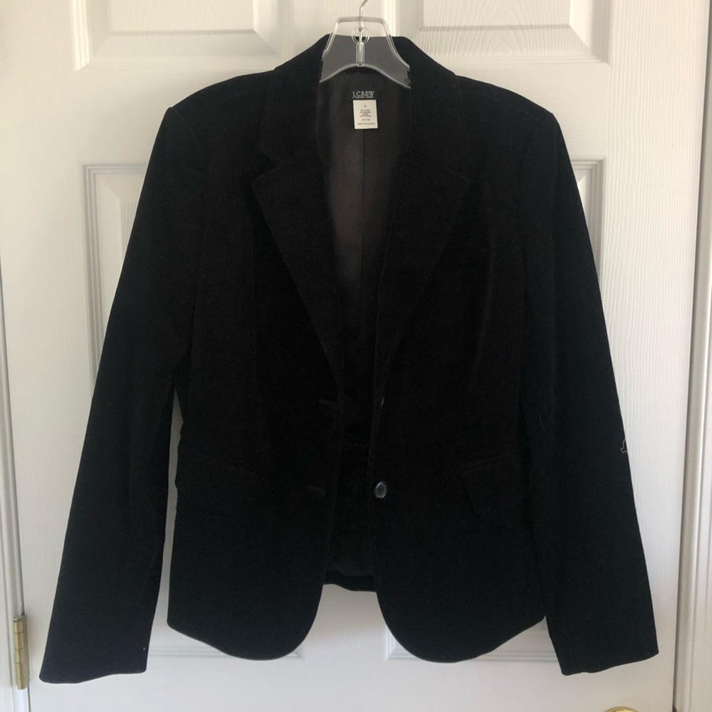Black Velvet J. Crew Blazer